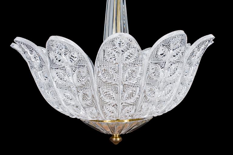 TAKLAMPA, enligt inköpskvitto Nils Landberg, Orrefors, 1953.