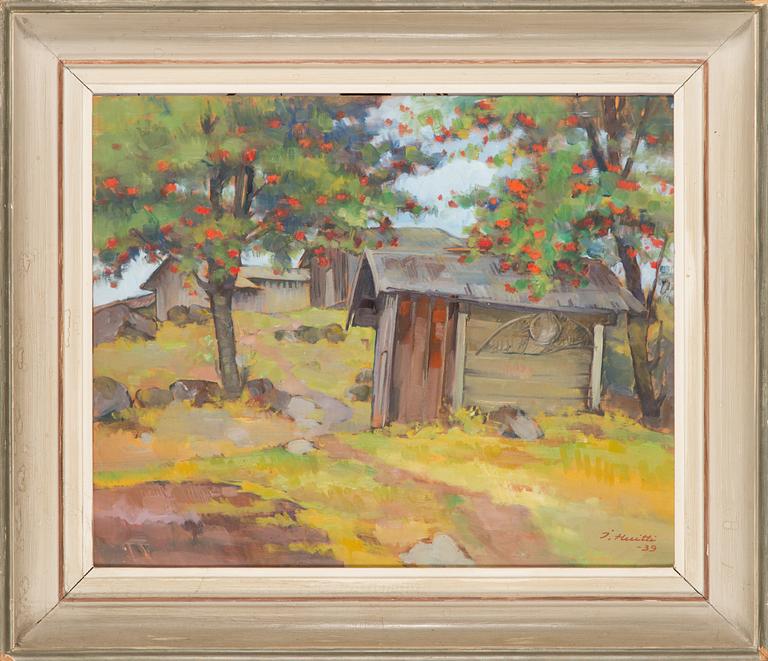 Ilmari Huitti, olja på pannå signerad och daterad -39.