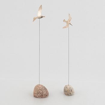 Rey Urban, two sterling silver birds, Stockholm 1995-2007.