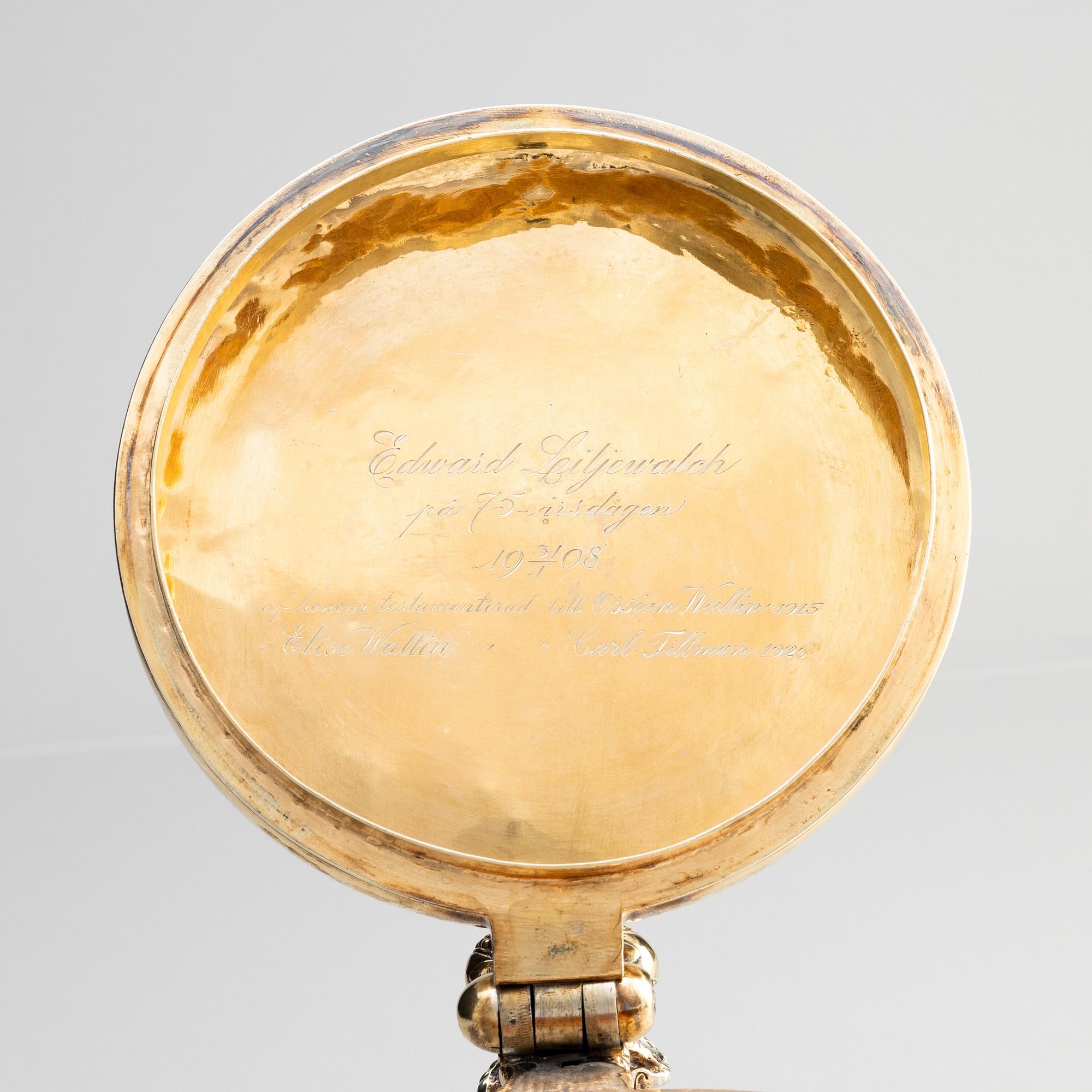 A Swedish  17th century parcel-gilt silver tankard, mark of Johan Ståhle, (Stockholm, active 1677-1687 (1694)).