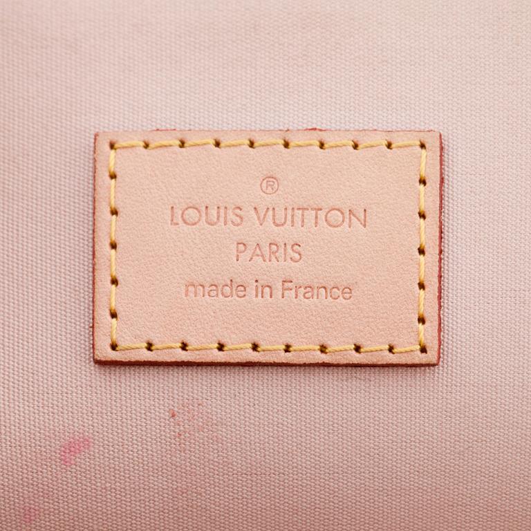 LOUIS VUITTON, a powder beige monogrammed vernis top handle bag, "Alma".