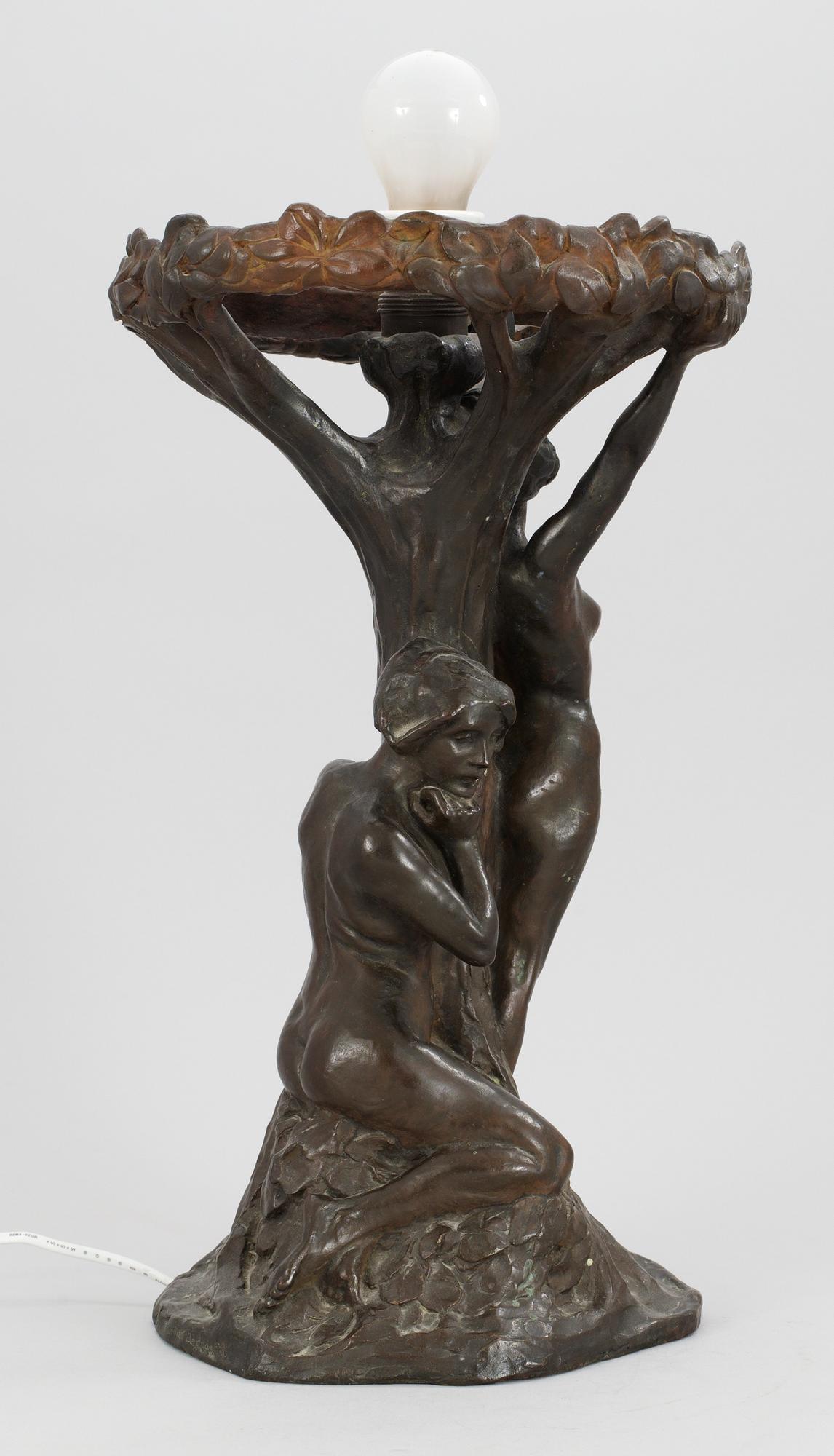 ALICE NORDIN Bordsarmatur, "Lifvets Träd", Herman Bergmans gjuteri, Stockholm, jugend.