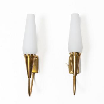 Harald Notini, Vägglampor, ett par, modell 8831, Böhlmarks, 1950-tal.