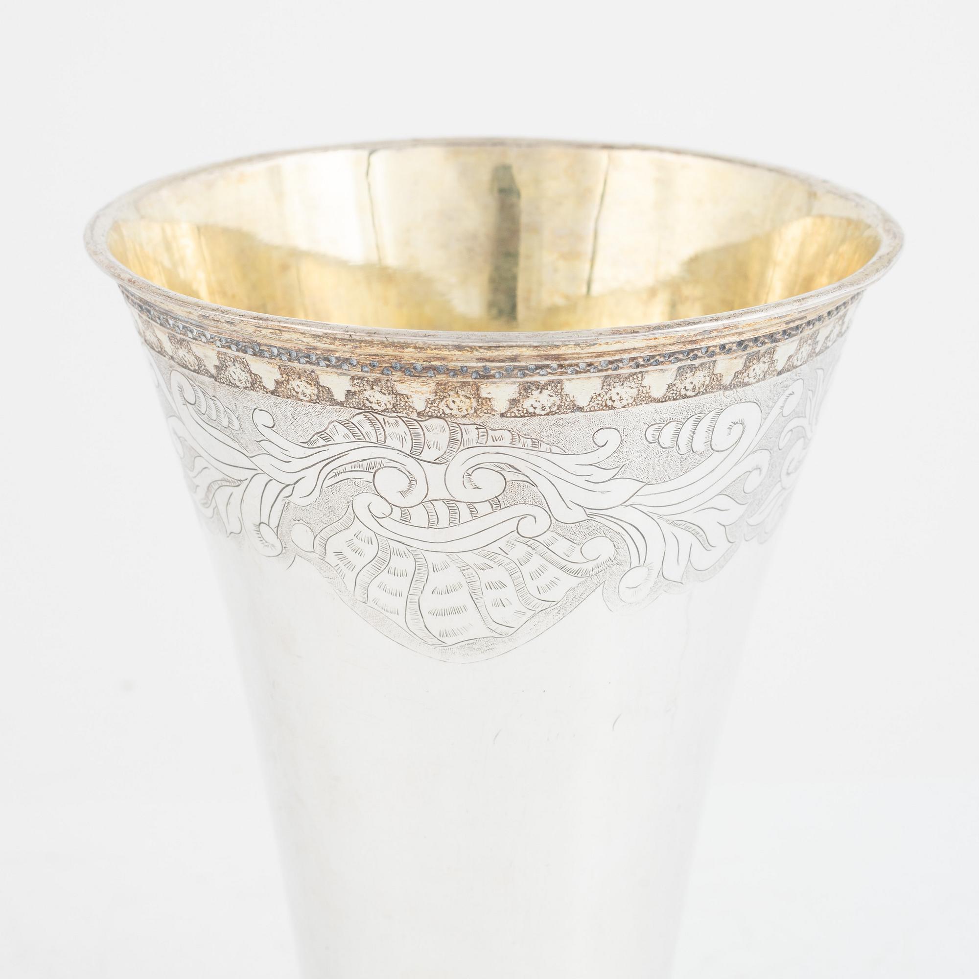 Petter Eneroth, bägare, silver, Stockholm, troligen 1778.