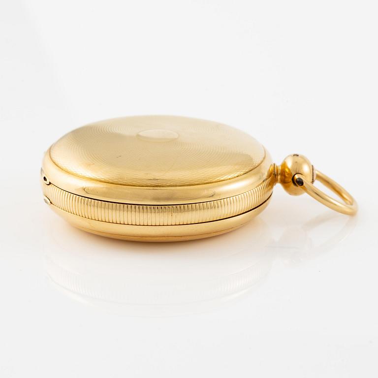 An 18k gold hunter pocket watch by James McCabe the younger (watchmaker in London 1822-38), 1828.