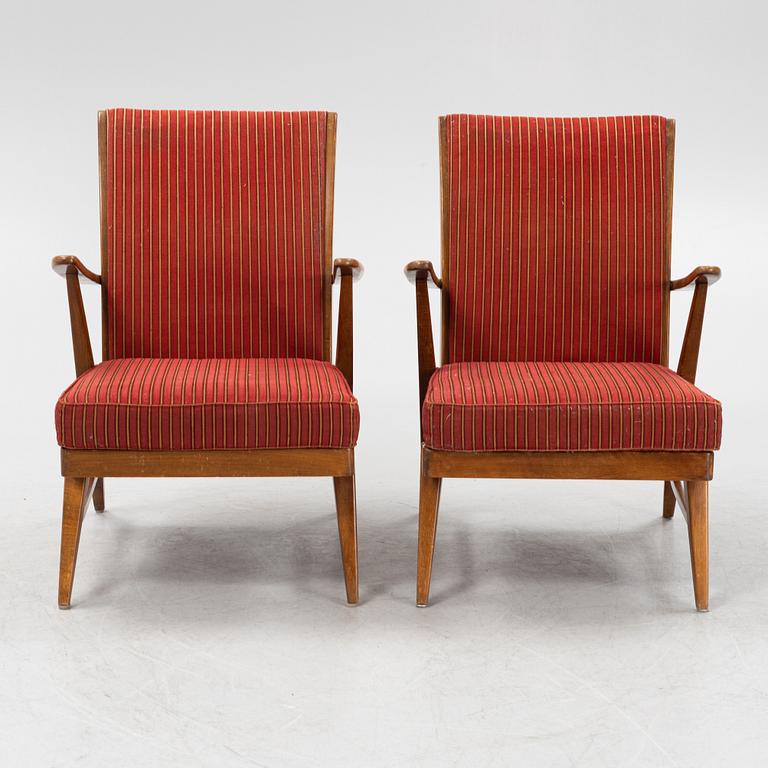 A pair of 'Knolls Moderna Fåtöljer', 1940's.