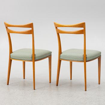 A dining table and four chairs, 1950s-60s.
