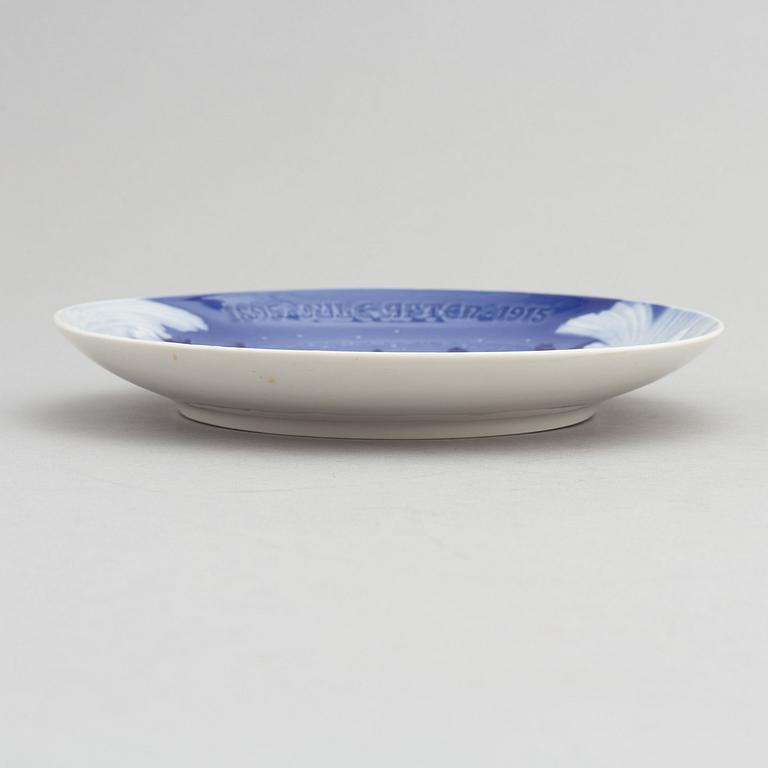 Jultallrik, porslin, "1895 Jule Aften 1915", Bing & Grøndahl, Danmark.
