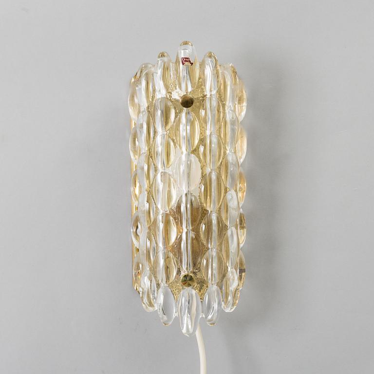 CARL FAGERLUND, a ceiling light and a wall light, Orrefors, second half of the 20th century.