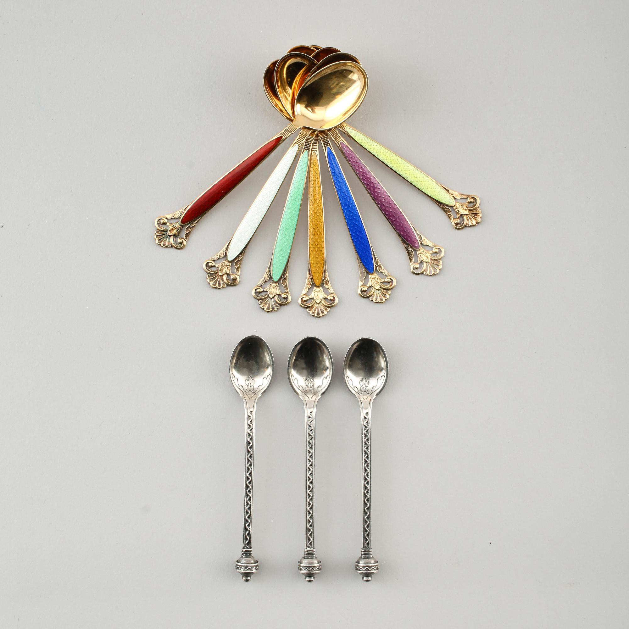 MOCKASKEDAR, 23 st (14+9), silver, 1900-tal. Vikt ca 204 g.