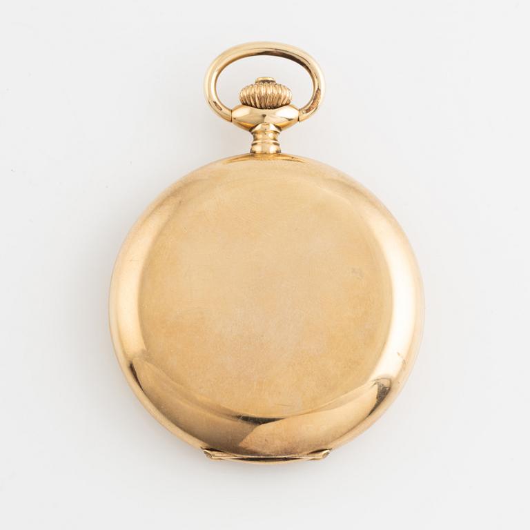 Longines, pocket watch, 14K gold, hunter, 51 mm.
