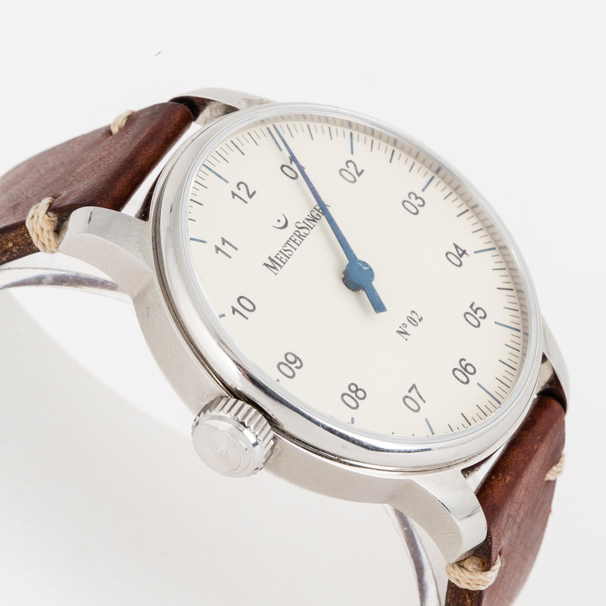 MEISTERSINGER, No 2, wristwatch, 43 mm.