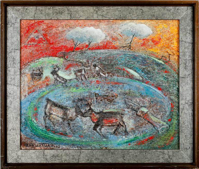 VESA JUNTTILA, olja på duk, sign och dat -83.