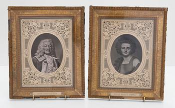 Tryckbilder i ram, 1800-1900-tal.