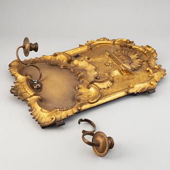 An 18th century  Rococo wall sconce for two candles.