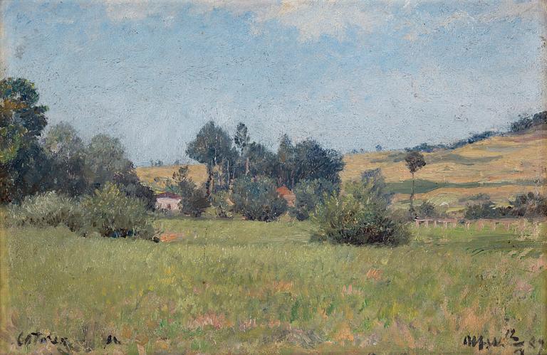 Alfred Wahlberg, Spring landscape.