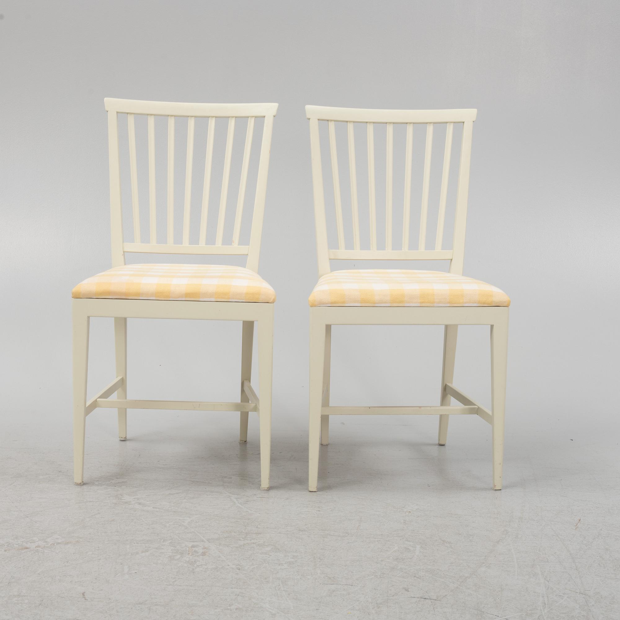 Carl Malmsten, a set of six chairs, 'Herrgården" and a dining table.