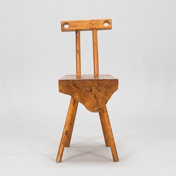 A wooden chair from Lapland, Finland, mid-20th century.