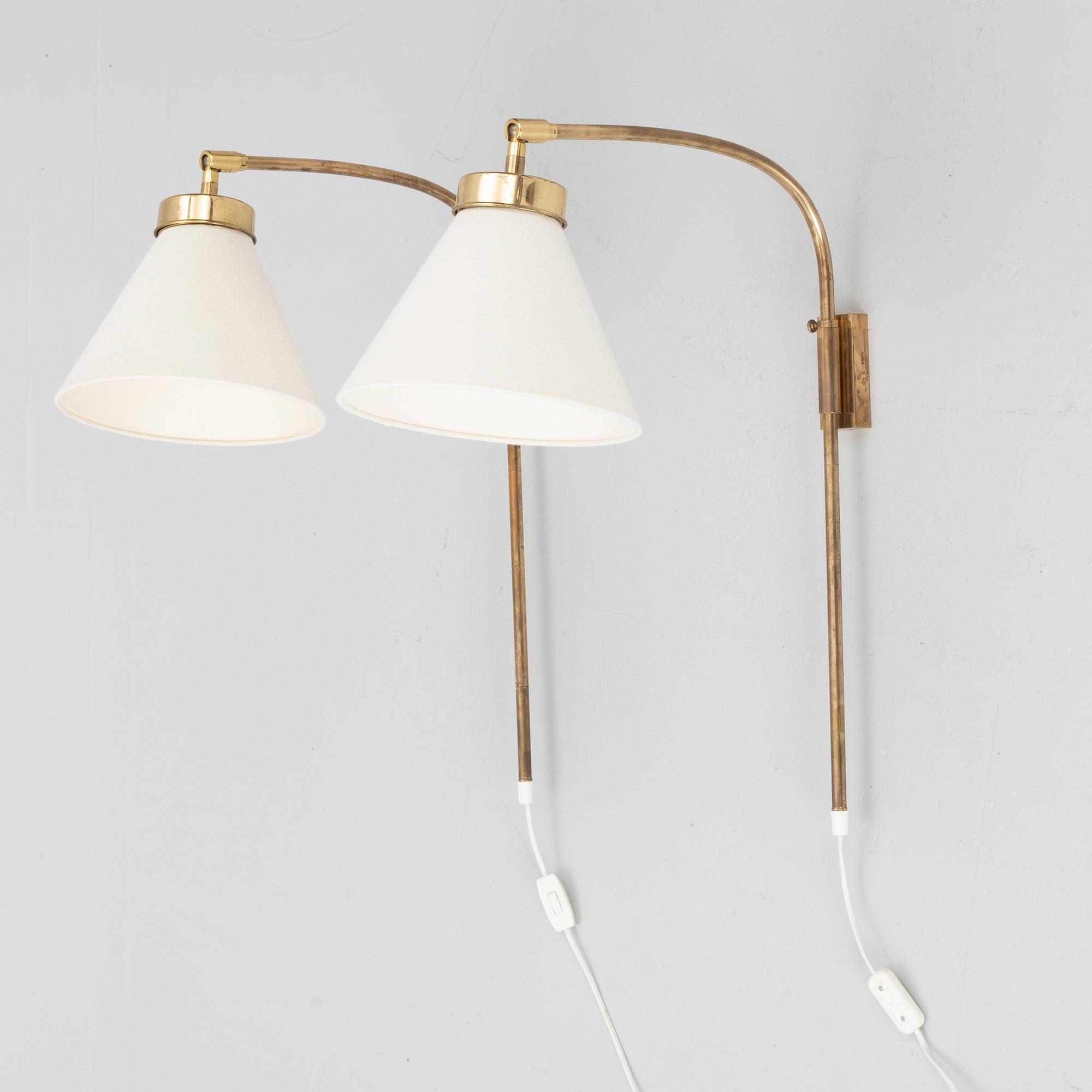 Josef Frank, Wall lamps, a pair, model 2484, Firma Svenskt Tenn.
