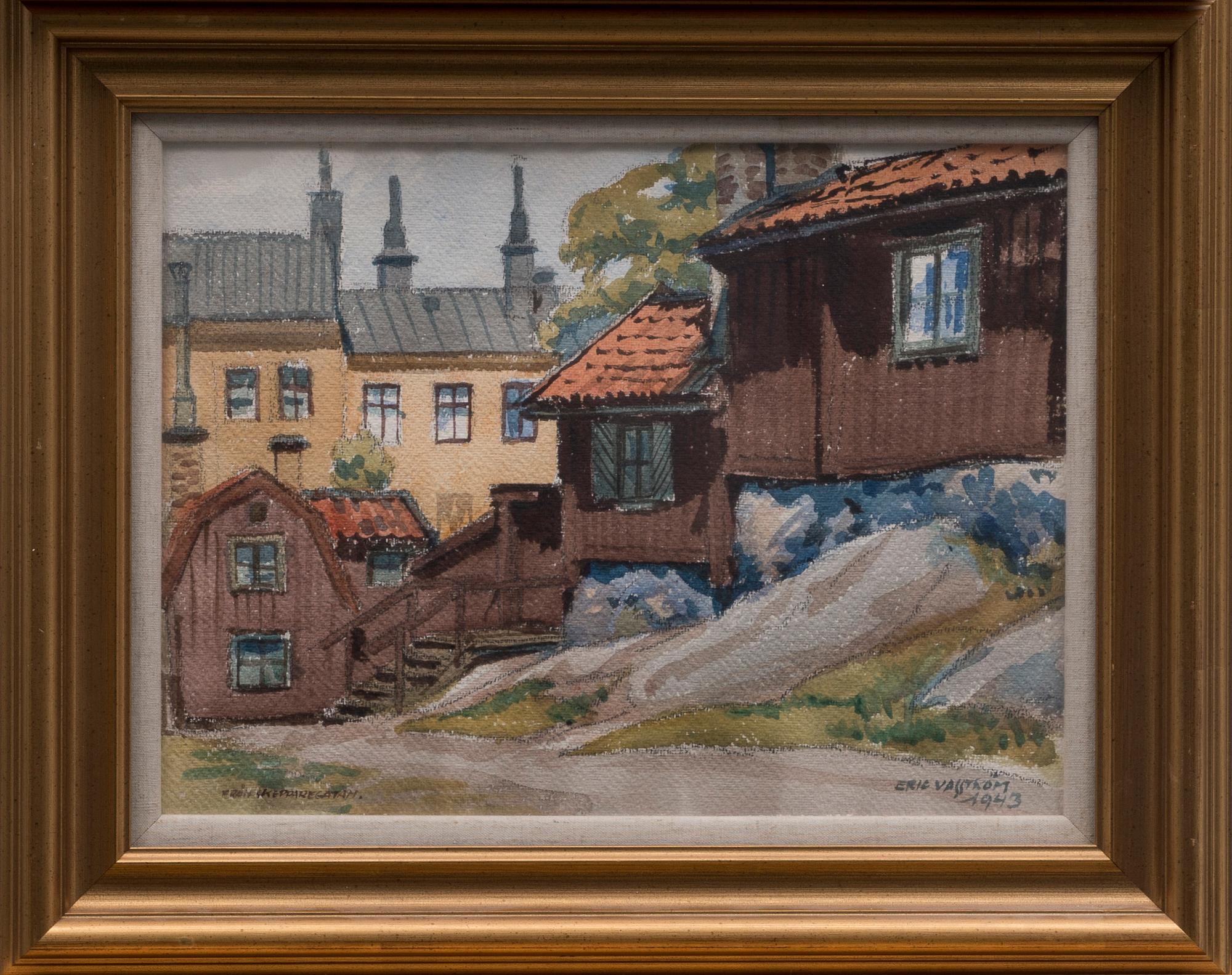 ERIC VASSTRÖM, akvarell, signerad och daterad 1943.