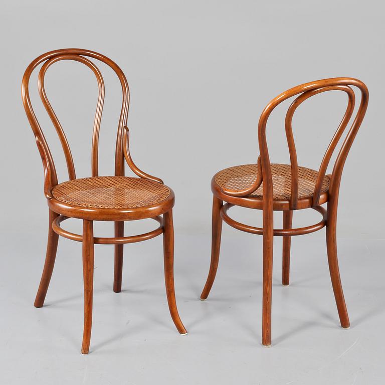 CAFÉSTOLAR, 6 st, "Konsumstuhl Nr. 14", Thonet, 1900-talets första hälft.