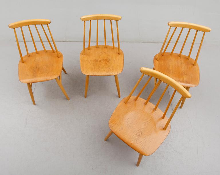 STOLAR, 4 st, "Fanett", Ilmari Tapiovaara, Edsbyverken, 1960-tal.