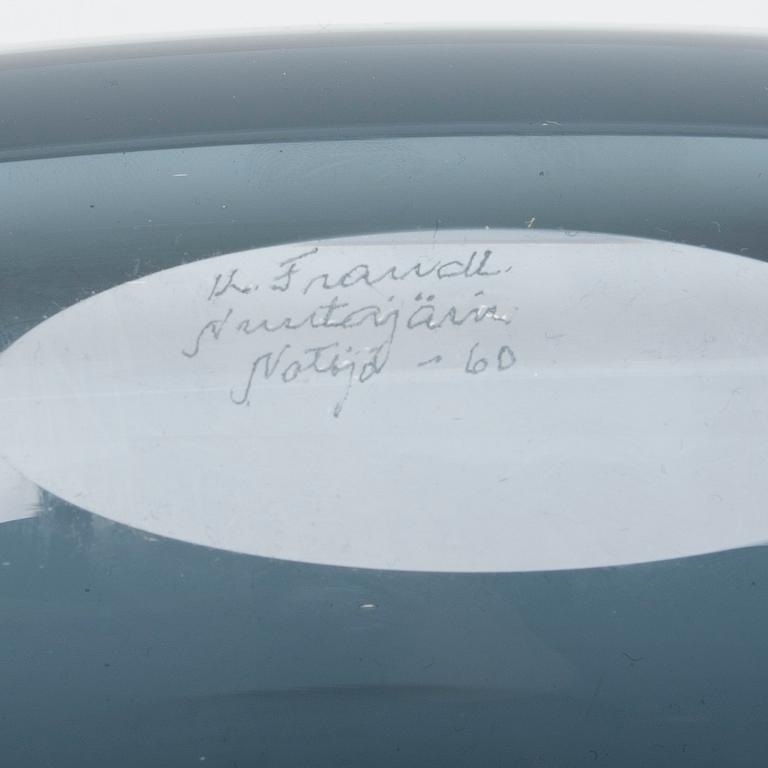 KONSTGLAS, "Lancett" signerad K. Franck Nuutajärvi Notsjö -60.