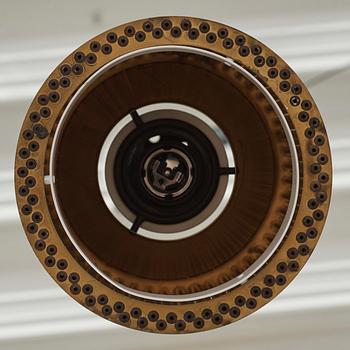 Alvar Aalto, a pair of ceiling lamps, model "A 111", Valaistustyö, Finland, 1950s.