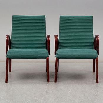MARKKU PAKKANEN, a pair of 'Harlekiini' easy chairs, Asko, late 20th Century.