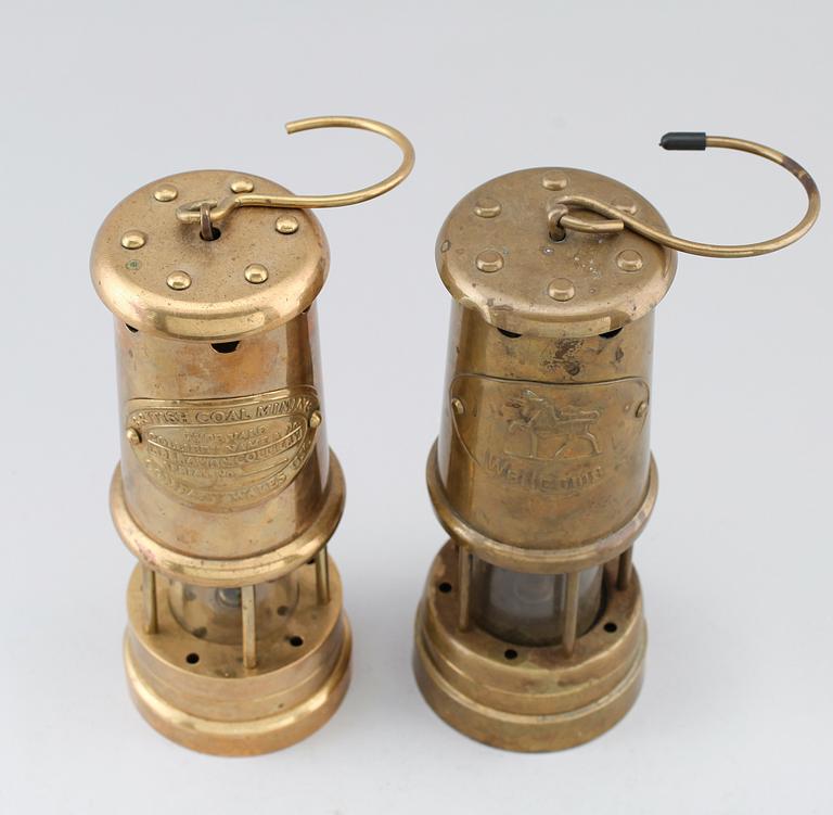 GRUVLYKTOR, 2 st, mässing, England, 1900-talets andra hälft.