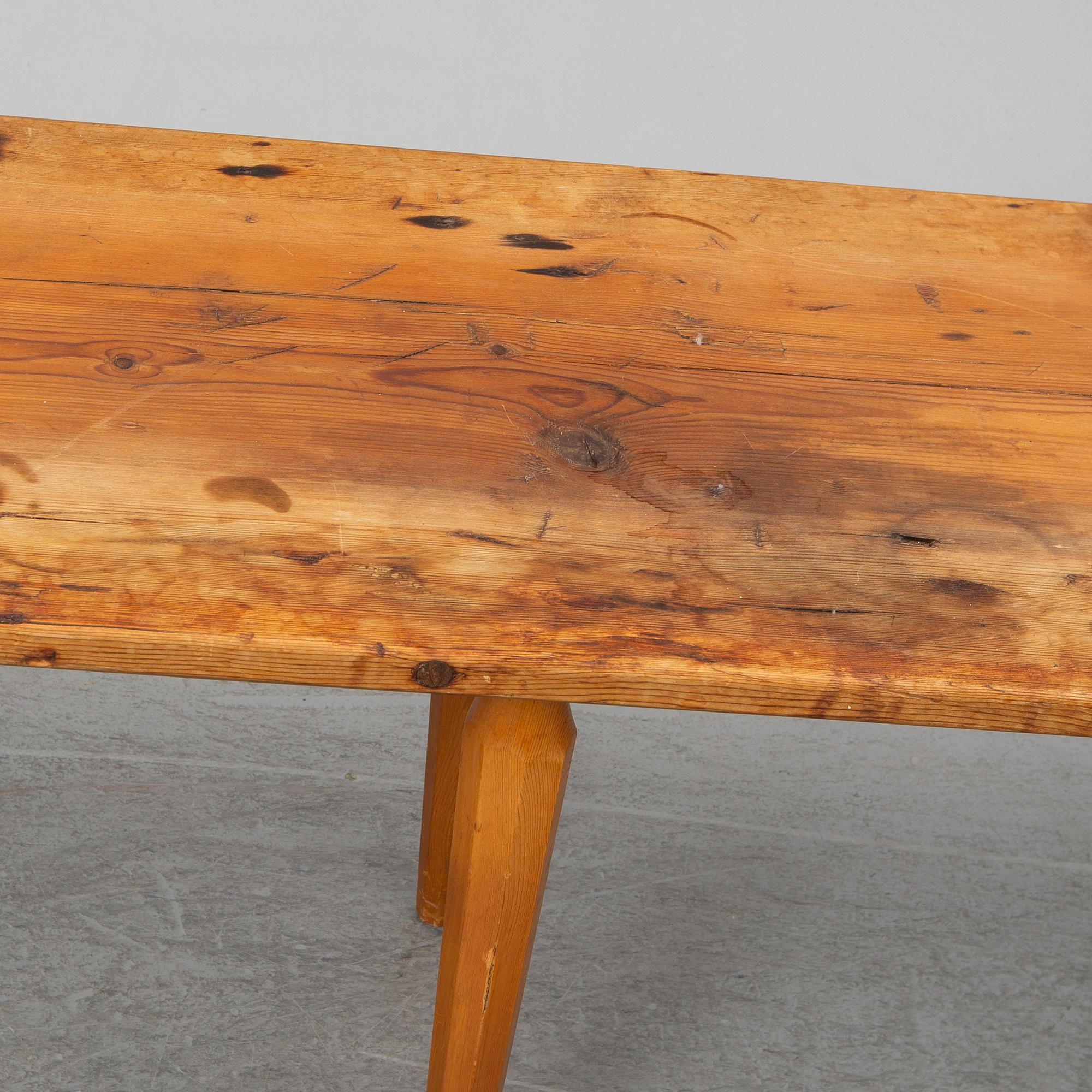A pine bench, first half of the 20th Century.