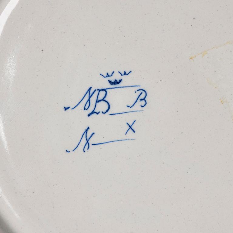 A Swedish Marieberg faience dinner plate, 18th century.
