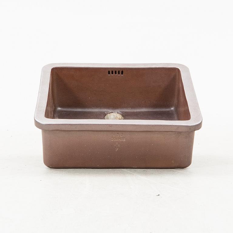 Handfat/vask, saltglaserat stengods, V50, Höganäs.