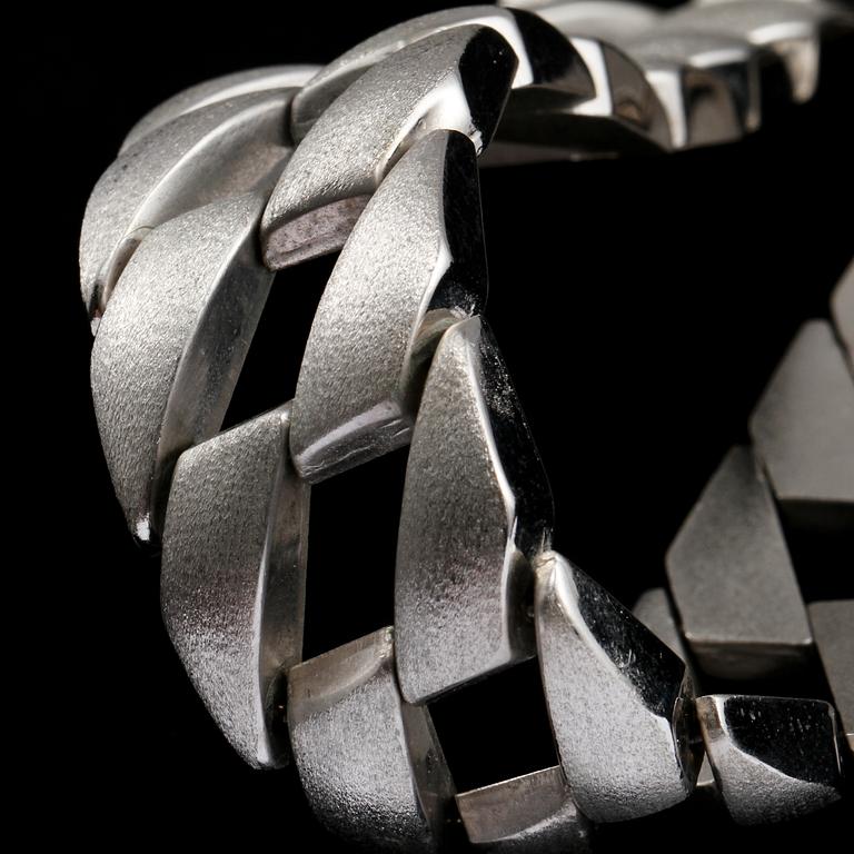 ARMLÄNK, silver, importstämplad, 1900-talets tredje kvartal. Vikt 37 g.