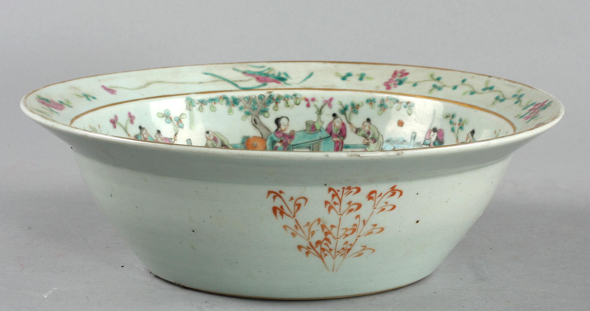 HANDFAT, porslin,  Kina, sen Qing, 18/1900-tal.