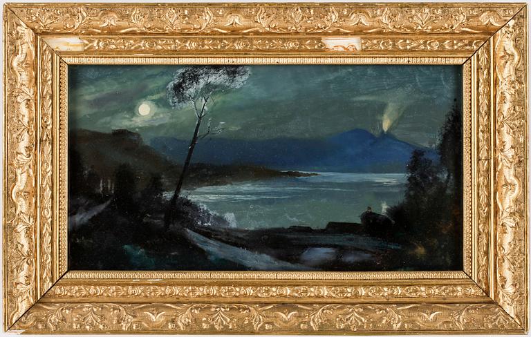OKÄND KONSTNÄR, glasmålning, ej signerad, 1800-tal.