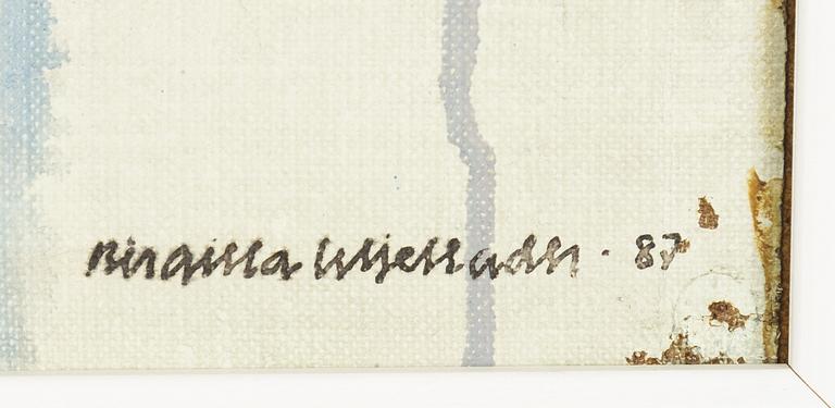 Birgitta Liljebladh, oil on canvas/panel, signed and dated -87.