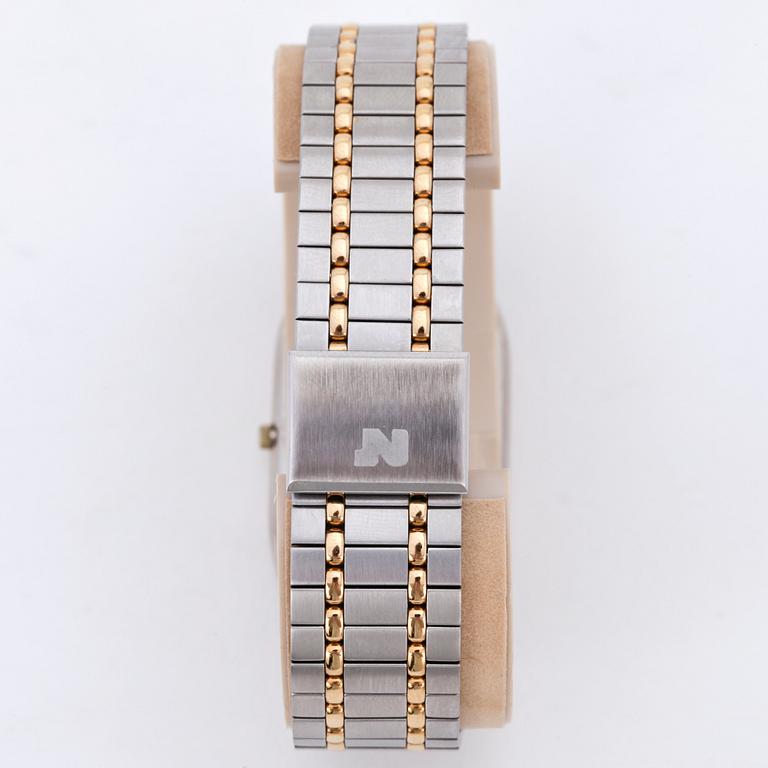 NINA RICCI, a stainless steel ladies quartz watch.