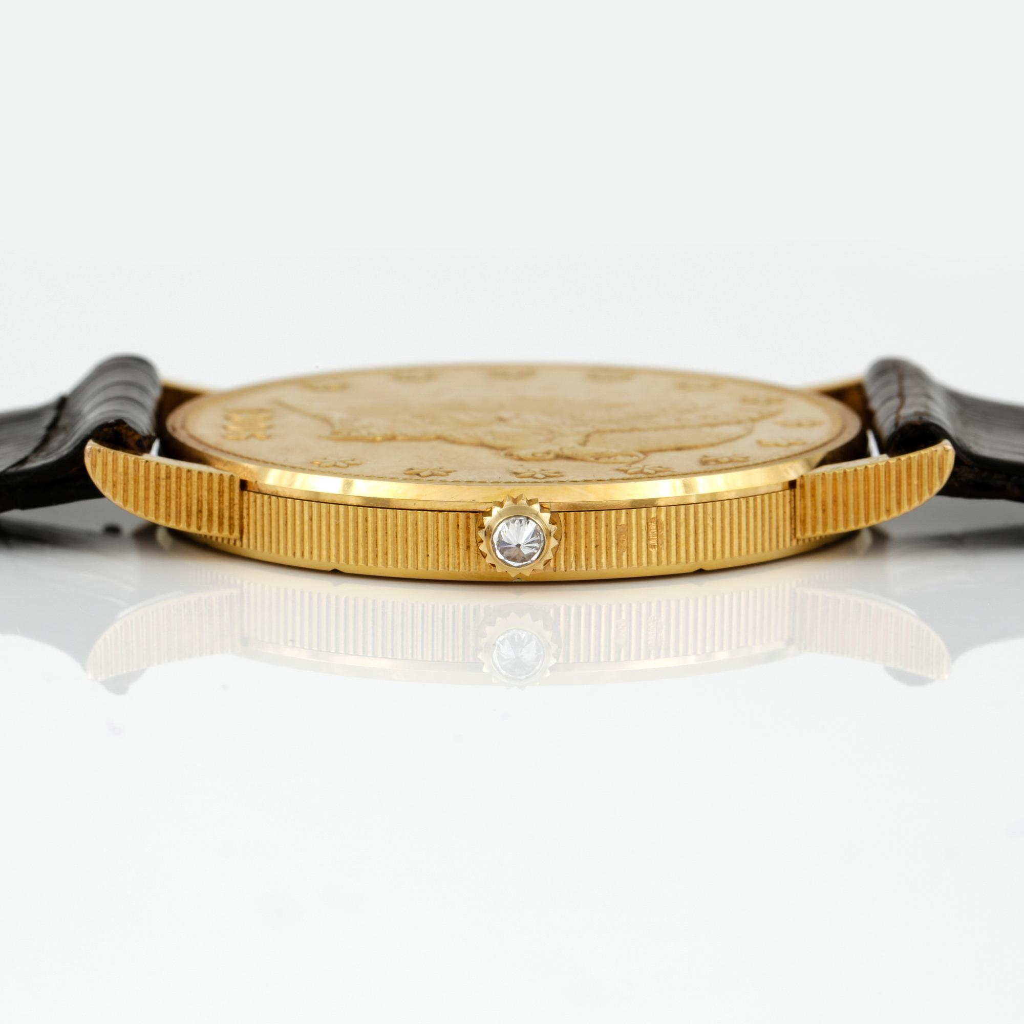HERRUR, "Corum 20 Dollar Coin Watch" 22 och 18K guld. Vikt 47,12 g.