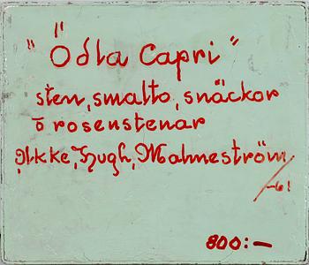 AKKE HUGH MALMESTRÖM, väggrelief, sign á tergo och dat 1961.