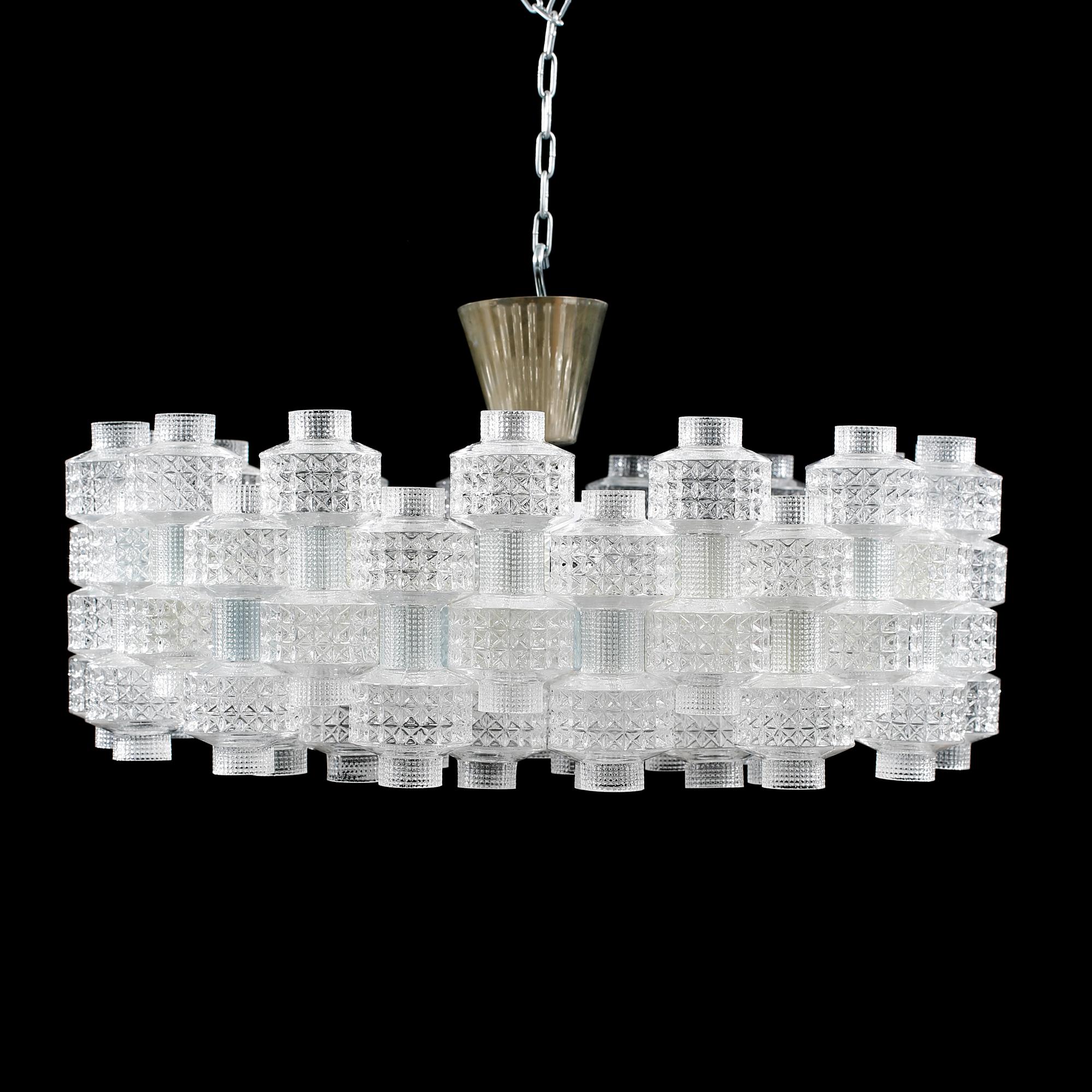 GERT NYSTRÖM, taklampa, "Festival", Fagerhult, 1900-talets andra hälft. Höjd ca 30 cm.