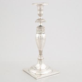 Ljusstake, silver, Berlin 1820-1850.