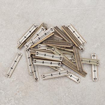 Meccano, locomotive and excavator.