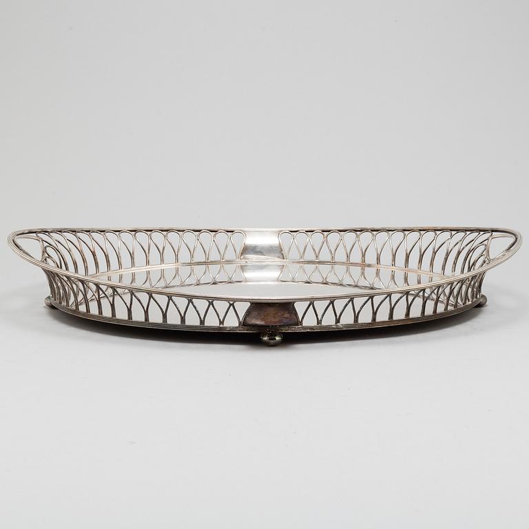 A silverplated tray, A.G. Dufva.