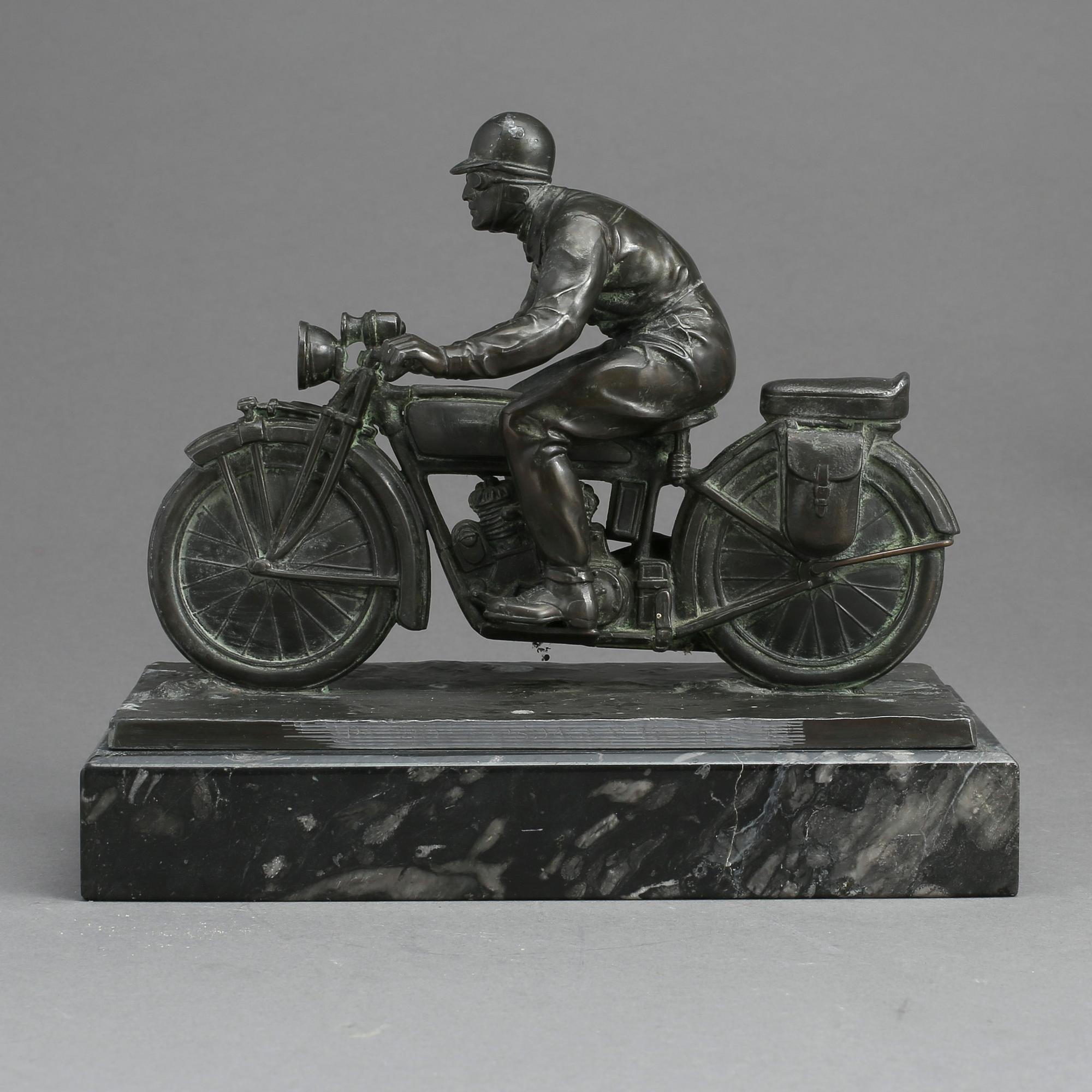 SKULPTUR, patinerad metall, 1900-tal.