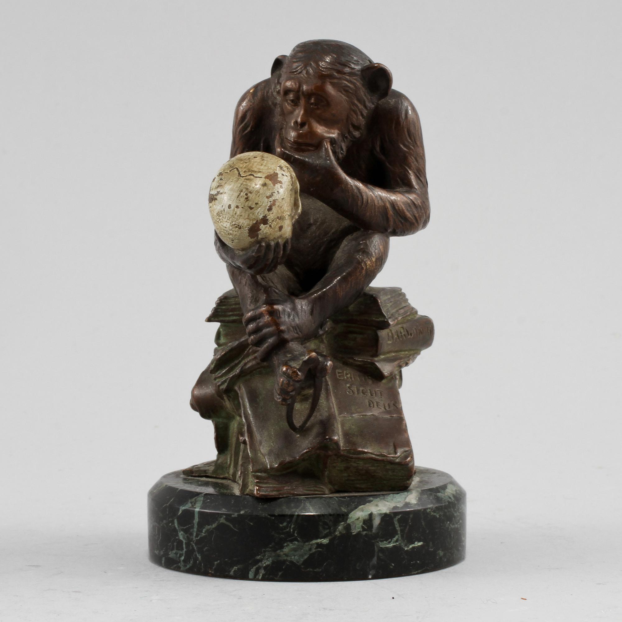 SKULPTUR, brons, Hugo Wolfgang Rheinhold, signerad och  daterad 1899?.
