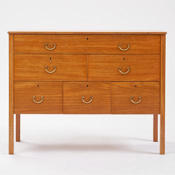 Josef Frank, a mahogany chest of drawers, Firma Svenskt Tenn, 1950s.
