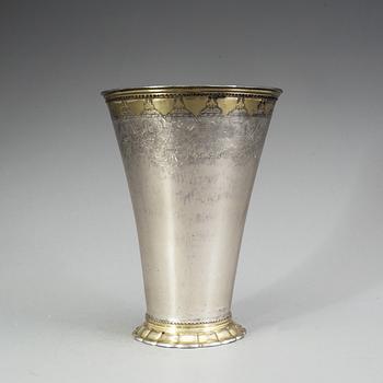 Lorens Stabeus, bägare, silver, Stockholm 1755.