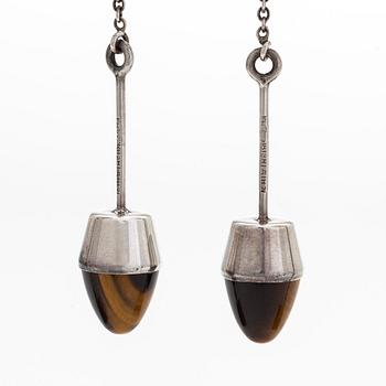 Elis Kauppi, pendant, silver, tiger's eye.