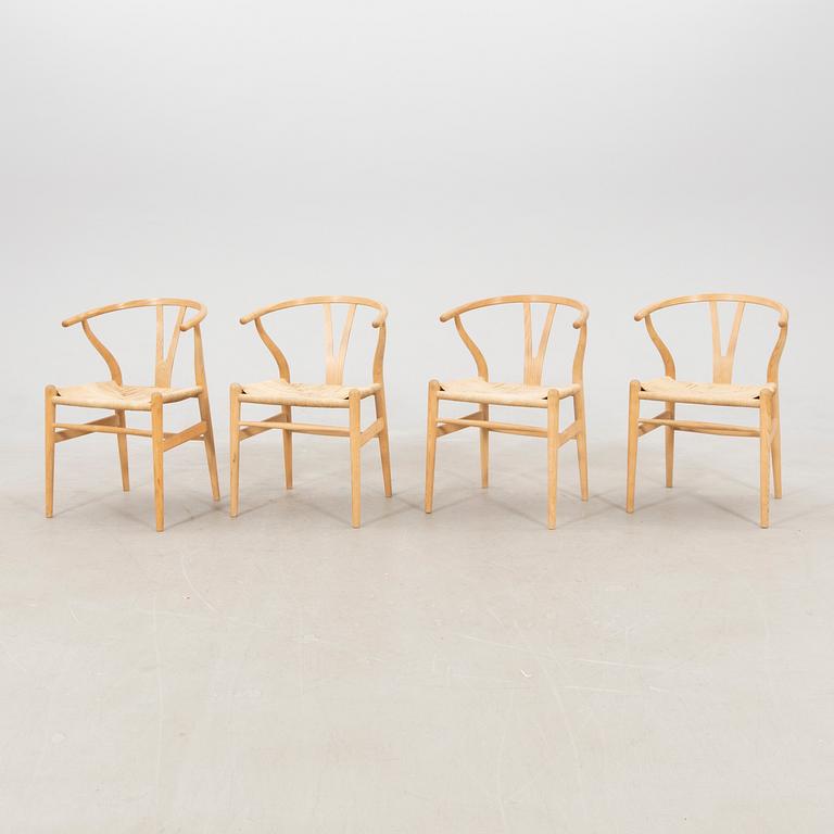 Hans J. Wegner, chairs, 4 pcs, "The Y-chair" model CH-24, Carl Hansen & Søn, Denmark.